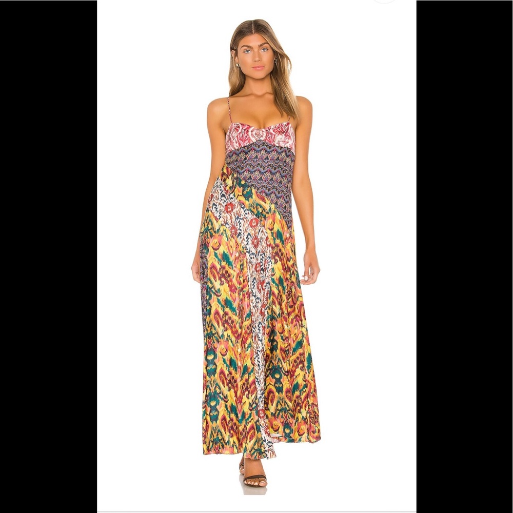Nwot Free People Sz 4 Holiday Hero Patchwork Dress